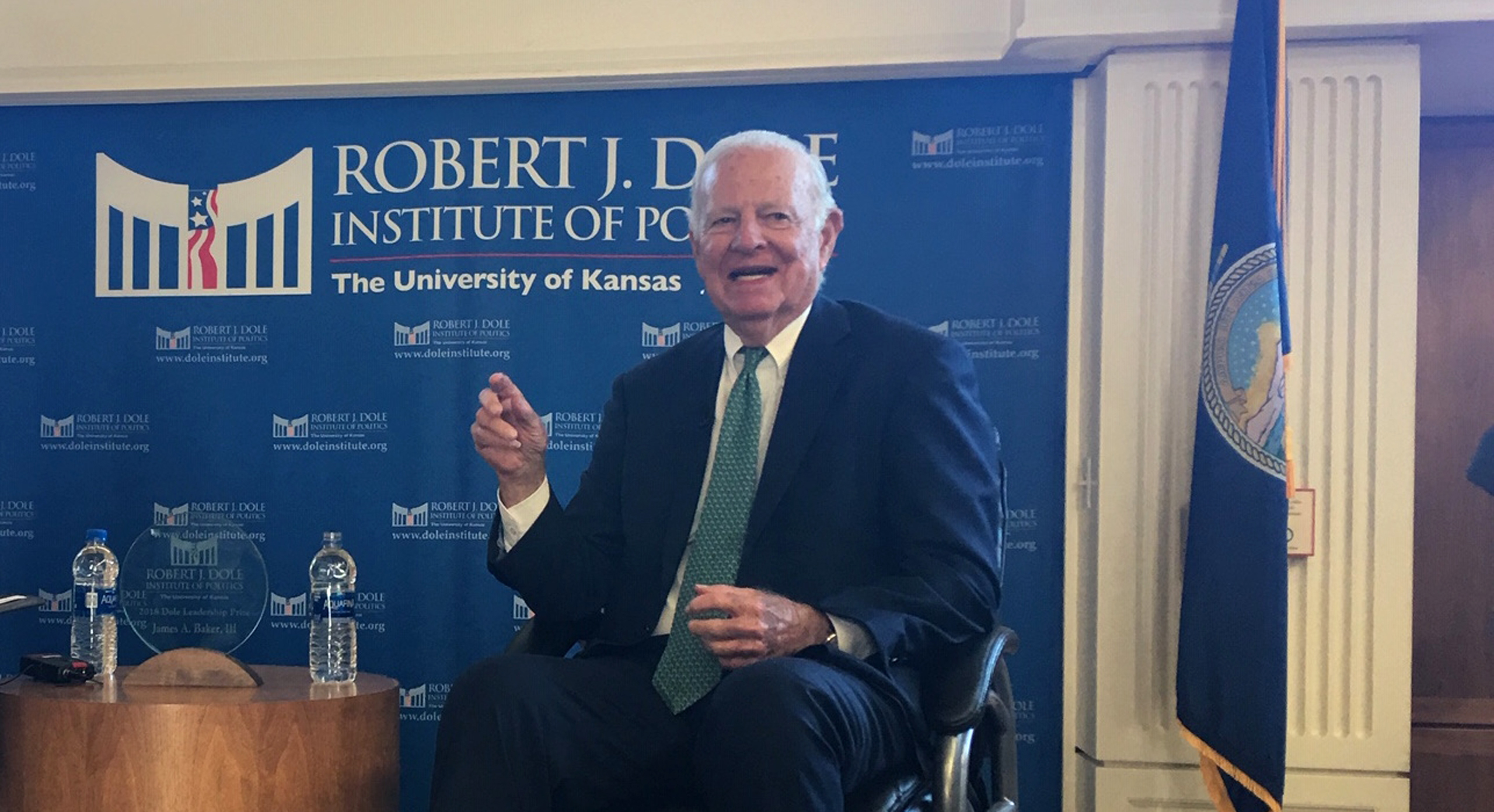 Former Secretary of State James Baker receives Dole Leadership Prize